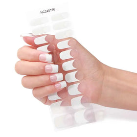 Semi Cured UV Gel Nail Stickers 20 Real Gel Nail Polish Adhesive Full Wraps Strips
