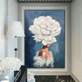 Flower Women Painting Large Hand-made  Oil Paintings With Ladies Modern Elegant Girl Wall Art Paintings Women