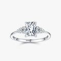 Ailmay Genuine 925 Sterling Silver Wedding Ring Fashion Luxury Cubic Zirconia Rings for Women Wedding Statement Fine Jewelry
