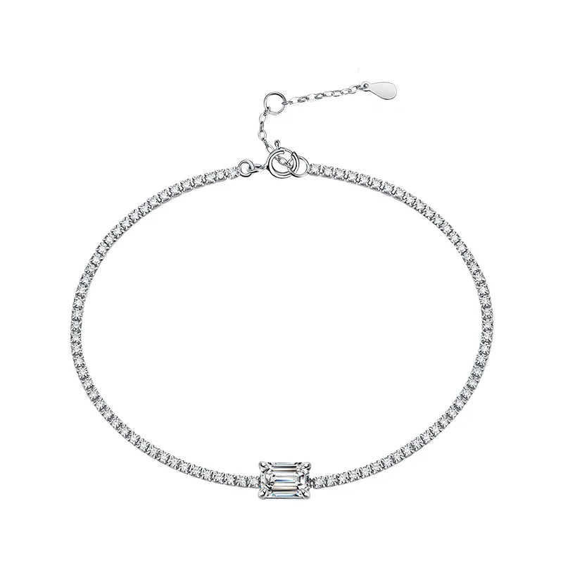 S925 Sterling Silver Moissanite Diamond Aurora Premium Bracelet Luxury Moissanite Bangles