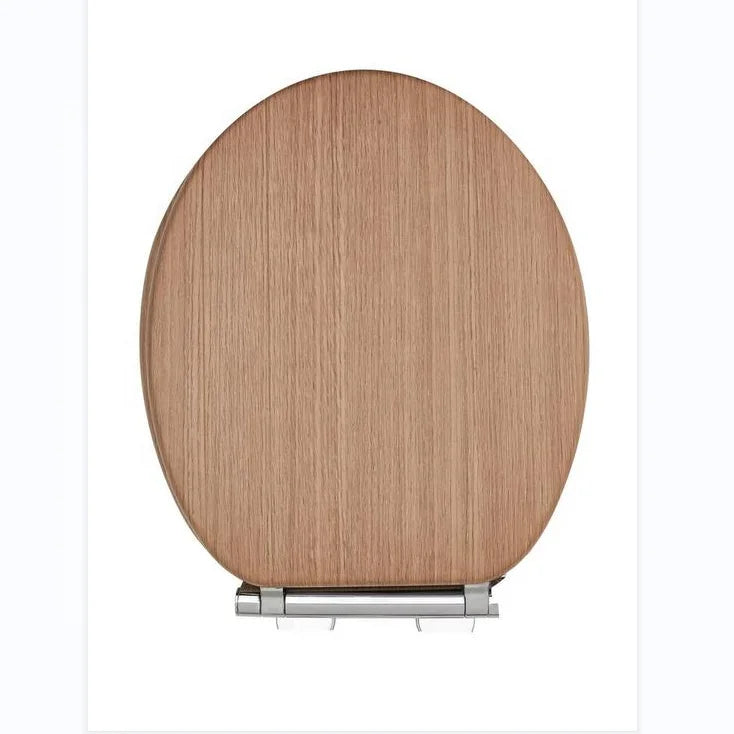 Modern O-Shape Design Reusable Wooden Printed Toilet Seat Cover for Bathroom WC Toiletten