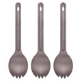 Outdoor Lightweight Flatware Sets Camping Tableware Long Handle Titanium Spoon Fork with Custom Logo Option for Barbecue
