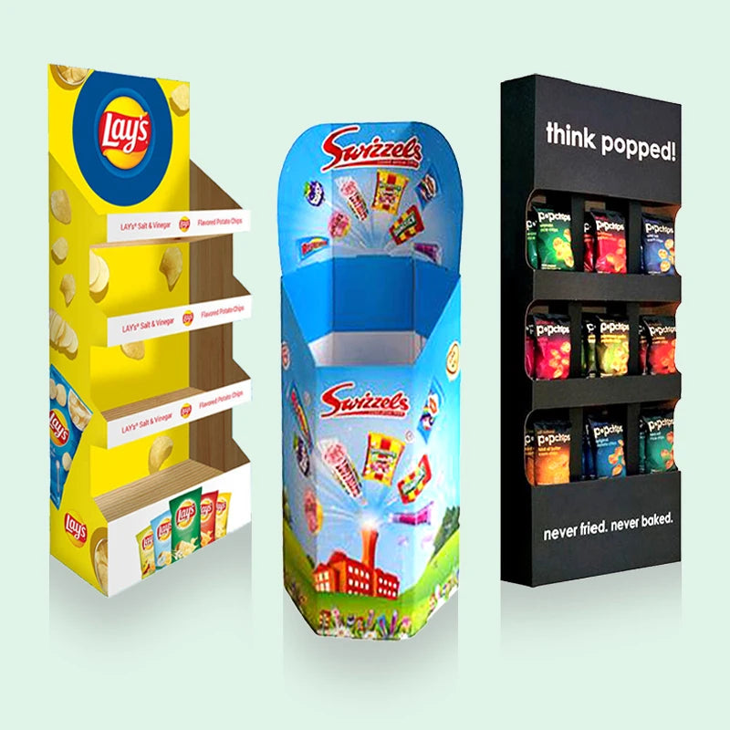 Custom Cardboard Nuts Displays Racks Supermarket Product Pallet Nut Display Shelf