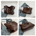 Wholesale Fashion Women's Bucket Bag Large Capacity PU Leather Waterproof Handbag with Three Straps Durable Soft Shoulder Bag