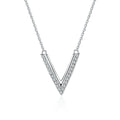 2023 Jewelry V Shape 925 Sterling Silver Moissanite Choker Necklace Fine Jewelry Necklaces