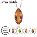 Marquise Cut Sultanite Pendant for Women 925 Sterling Silver Created Color Change Necklace Wedding Fine Zultanite Jewelry