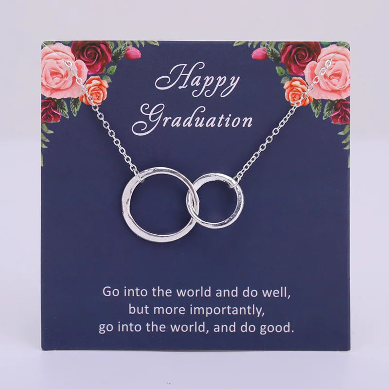 Graduation Gift Compass Necklace Senior Class of 2023 2024 2025 2026 College High School Graduation Inspirational Necklace