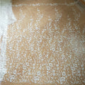 New White Elegant Handmade 100% Polyester Branch Leaf Mesh Embroidery Sequins Soft Lace Fabric Wedding Headdress Gift Clothing