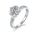 Wholesale Price Certified Moissanite 925 Ring 18k Sterling Silver 1 Carats Wedding Engagement Diamond Rings