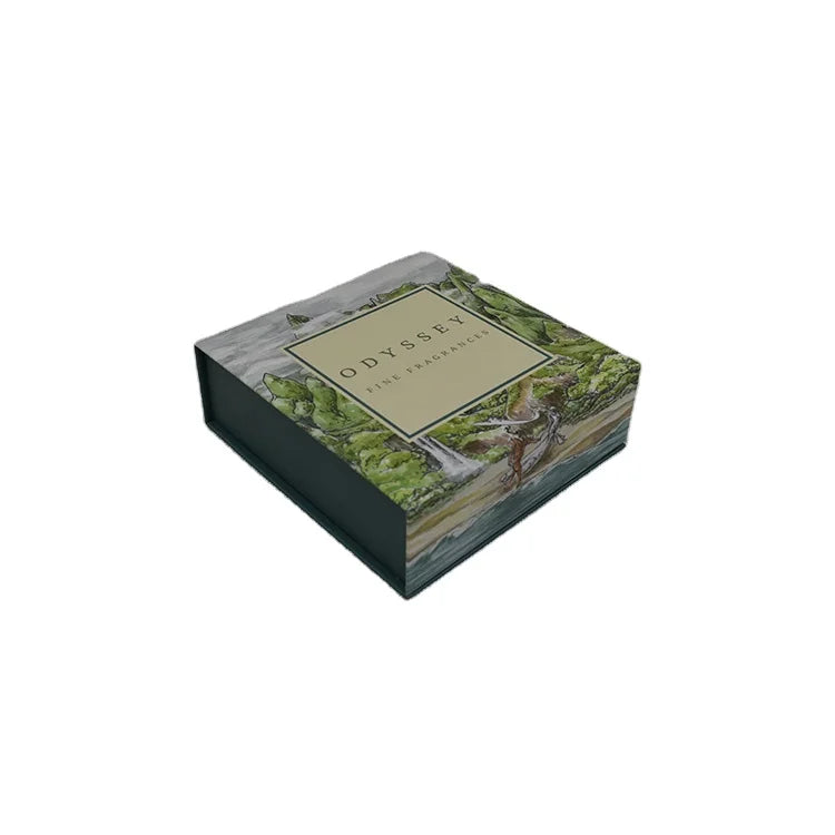 Recyclable Rigid Paperboard Candle Packaging Box with Custom Printed Inserts Pearl Finish Matt Lamination