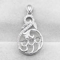 Semi Mount 4*4mm Sterling Silver Pendant Empty Frame Blank Support Setting S925 Base Holder Without Center Stone for DIY Inlay