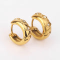18k Gold Plated Stainless Steel Star Devil Eyes Moissanite Jewelry Dropshipping Design Cubic Zirconia Chunky Hoop Earrings