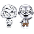 Grandmother Family Charms 925 Sterling Silver Grandma & Grandpa Beads Fit Original Bracelet Pendant Jewelry BSC175