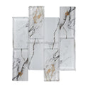 Wall Tiles Mica Brown Glass Mix Stone Mosaic Floor Tile for Kitchen Bathroom Backsplash