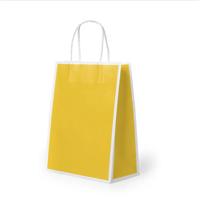 New Gift Bag Square Outer Packaging Personalized Bag Horizontal White Kraft Paper Bag