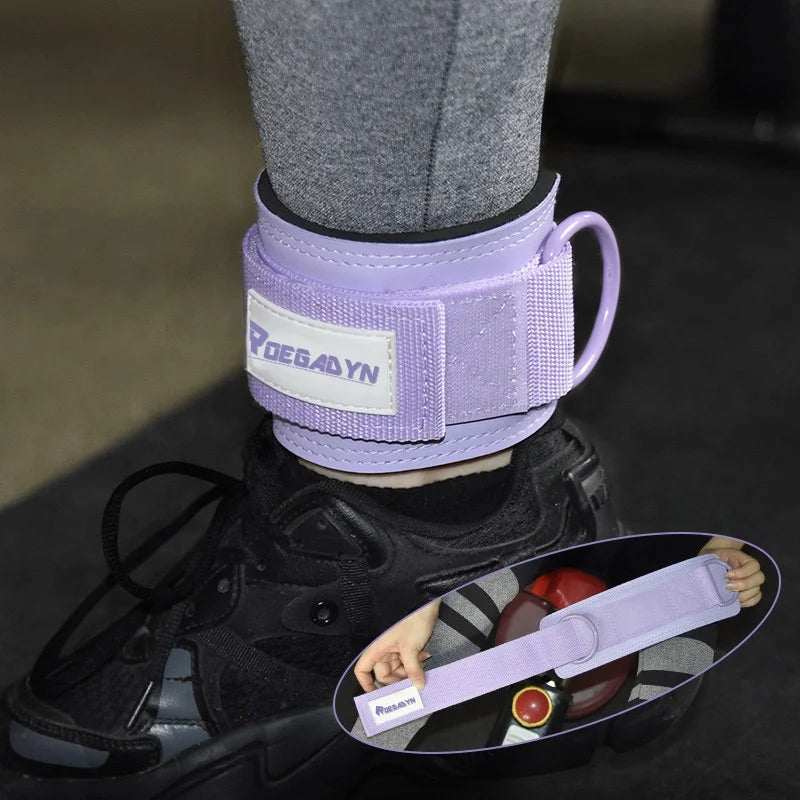 Cowhide Microfiber Customization Fitness Accessories Gym Ankle Straps for Cable Machines Ankle Straps