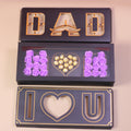 Hot Luxury Rectangular Flower Box Preserved Valentine's Day Gift Box With Word Mom&I Love You&Dad Flower Box