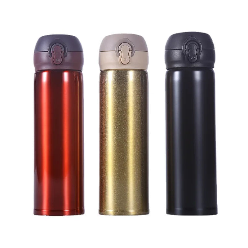 FX Factory Cheap Price Classic Style 500ml Bouncing Cup One-click Flip Cover Insulated Water Bottle