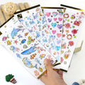 3D cartoon epoxy custom clear stickers for phone case planner diary sticker butterfly pendant