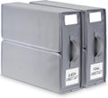 Sheet Organizer and StorageFoldable Sheet Set Organizer With Labeled Window Handle Zipper Grey Cube Portable Storage Box