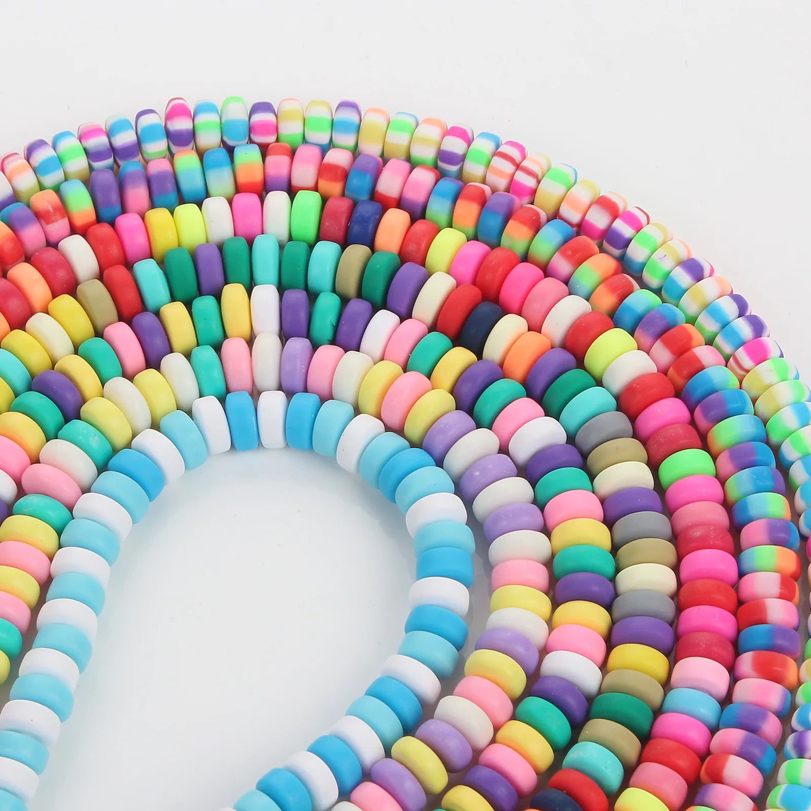 Wholesale 7mm Mixed Color Ceramic Clay Porcelain Abacus Beads Jewelry Making DIY Mobile Phone Chains Bracelets Loose Third Party