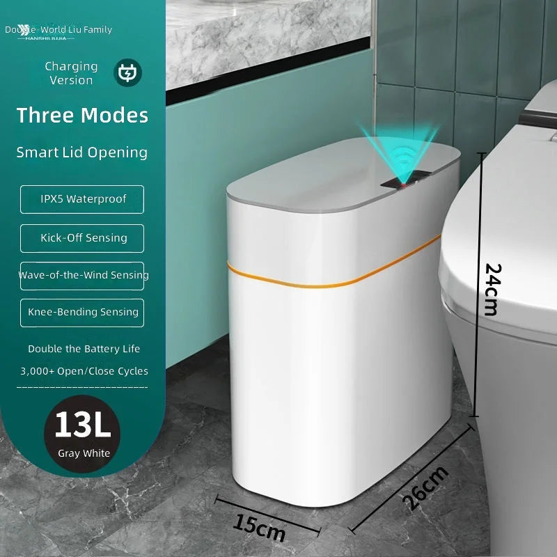 Manufacturer's New Electric Intelligent Automatic Sensor Touchless Smart Trash Can PP Material Built-In Structure
