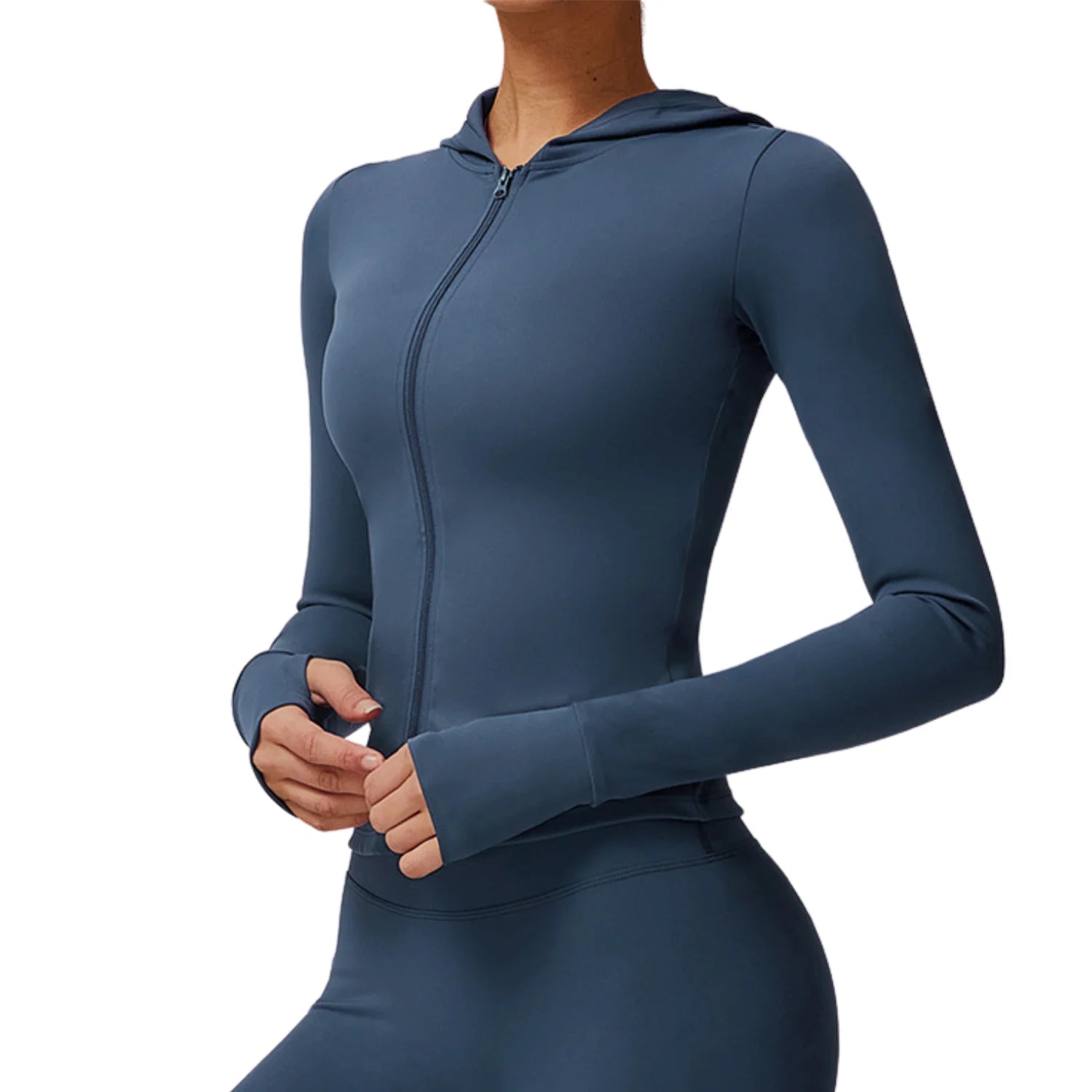 Fitness Clothing Workout Top Long Sleeve Zipper Sports Women Coats Custom Logo Outdoor Gym Thumb Holes Yoga Jackets