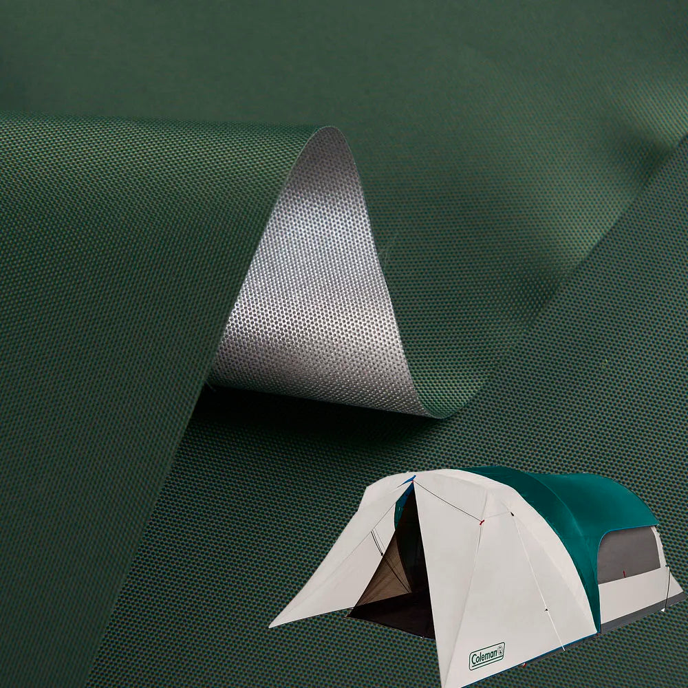 Durable Windproof Sun Protection Polyester Fabric 210D Silver Lightweight Waterproof Fabric for Hiking Tents