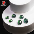 Redleaf Popular Round Oval Shape Starlight Green Sapphire Wholesale Synthetic Cabochon Star Sapphire