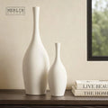 Merlin Living Modern Ceramic Vase White Matte Vase for Home Decor Long Neck Vase Chaozhou Ceramic Factory Manufacturing MegaBDM
