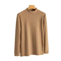Ready to Ship America Europe Size Mens Casual Stand Collar T-shirt Velvet Fabric Long Sleeve Mens Plus Size Basic Plain Tshirt