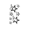 Runzio X Series Wholesale Waterproof Body Art Star Small Temporary Tattoo Stickers 60x105mm Lasting 3-7 Days CE Certified Easy