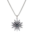 Personalized Hip-hop Retro Couple Sweater Stainless Steel Chain Necklace Outdoor Compass Pendant Necklace