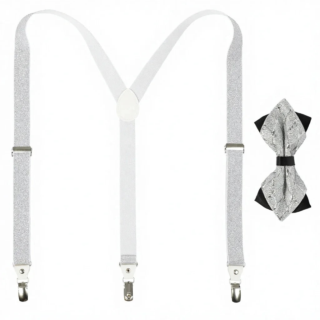 Custom Brand OEM Service 2 Pcs Steel Buckle Suspenders Men Y-back Twill Formal Trouser Clips Adult Elastic 2.5cm