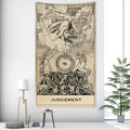 Tarot Card Tapestry Wall Hanging Room Decor Hippie Mandala Sun and Moon Witchcraft Tapestry Bedroom Home Aesthetic Decoration