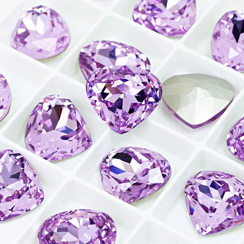 Peach Shaped Glass Rhinestones K9 Crystal Fancy Stone Wholesale Loose Crystal Beads for Jewelry Making Diy Accessories