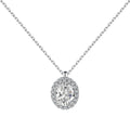 925 Sterling Silver Zircon Cross Pendant Necklace Oval Link Chain Trendy Necklace Wedding Gift Featuring Pearl Diamond Main