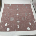 Luxury Rose Gold Double Side Velvet Suede Altar Table Clothsilver Stamping logo Velvet Tarot Card Table Cloth Drawstring Bag