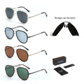 Trendi Pilot Polarized Sunglasses Sun Glasses Design  Metal and Nylon UV400 Protection Shades Polarized Lens for Men and Women