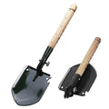 Folding Stainless Steel Shovel for Camping Outdoors Wooden Handle Shovel