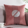 Wholesale Luxury Modern Home Decor Applique Embroidered Striped Velvet Cushion Cover Throw Pillow Cover