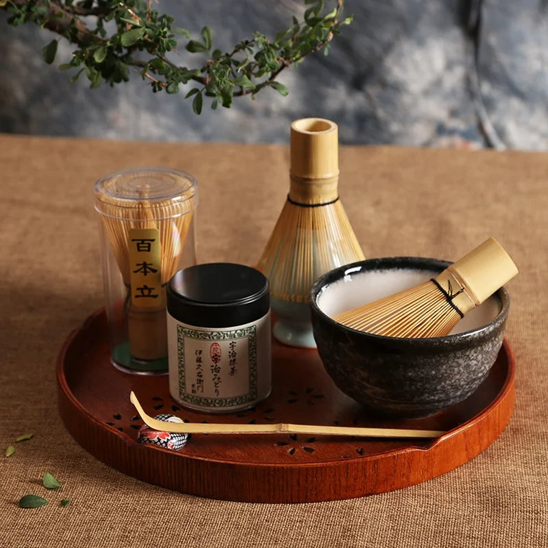 Japanese Ceremony Bamboo 64 Matcha Powder Whisk Green Tea Chasen Brush Tools Tea Sets Green Tea Set Accessories