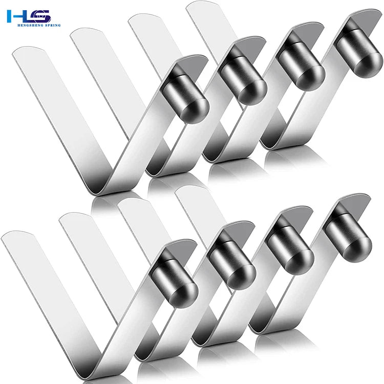 Hengsheng Button V Shape Metal Springs Clip Shape Metal Springs Clip Custom Stainless Steel Flat Clip for Pipes