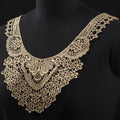 High Quality Custom Embroidered Gold Eco-Friendly Lace Collar with Customizable Color Promotional JC04-33ab