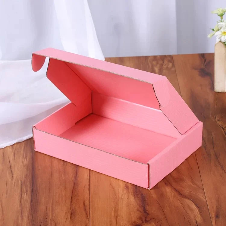 25*20*7cm Pink Mail Box Shipping Boxes Custom Logo for  Clothing