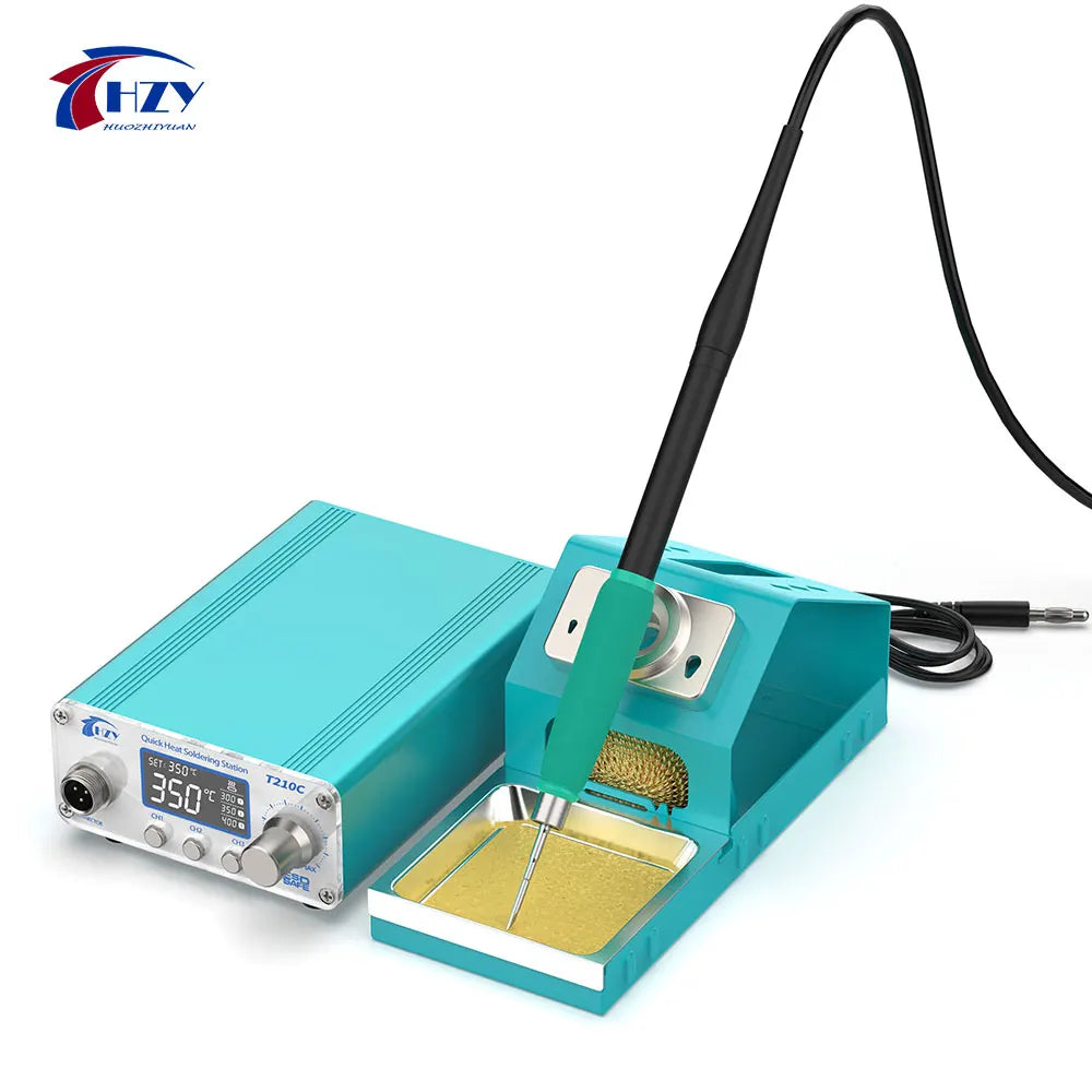 HZY-T210C Soldering Iron Station LED Digital Adjustment Precision Welding Tools with 210 Soldering Tip for Motherboard CPU Weldi