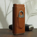 Fashion Design Luxury Leather Cigar Case Idea Gifts Personalized Custom Travel Pu Leather Cigar Boxes