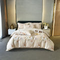Beige 100% Cotton Home Textiles Digital Printed Duvet Cover High-end 4 Piece Designer Bedding Set Supplier