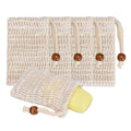 Natural Sisal Eco-friendly Soap Exfoliating Bag with Custom Logo Double Layer Foam and Drawstring for Body Shower