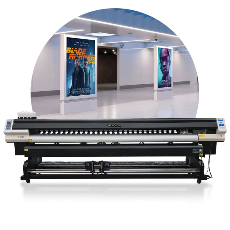 10ft 3.2m HanColor Eco Solvent Printer Banner Billboard Canvas Large Format Inkjet Printing Machine 4 Colors